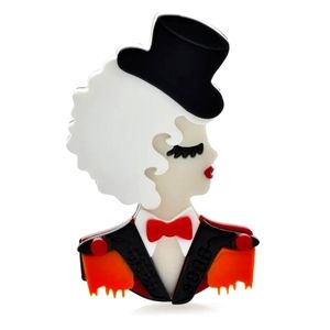 Vintage Acrylic Layered Brooch